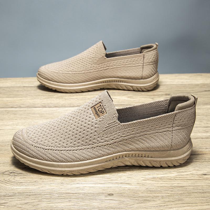 Spring Lightweight Breathable Men's Casual Old Beijing Cloth Shoes - Hollow, Comfortable, Low-Top, Soft Sole