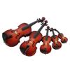 Mini Violin Model Set Wooden Miniature Violin with Stand,Case for Dollhouses Accessory Home Decoration Display Ornament