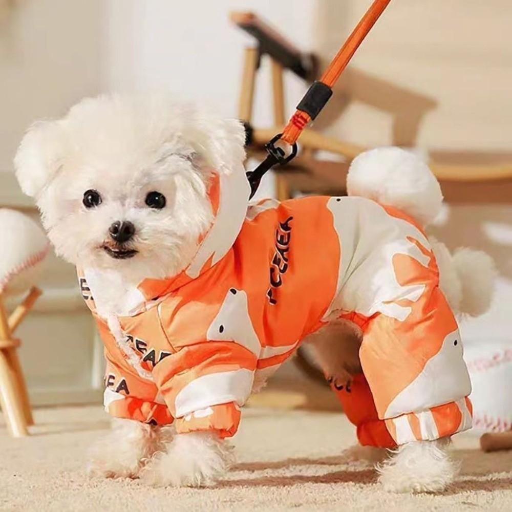 Fleece Lined Pet Outdoor Clothing Anti-Shedding Dog Bodysuit Protective Romper Winter Season