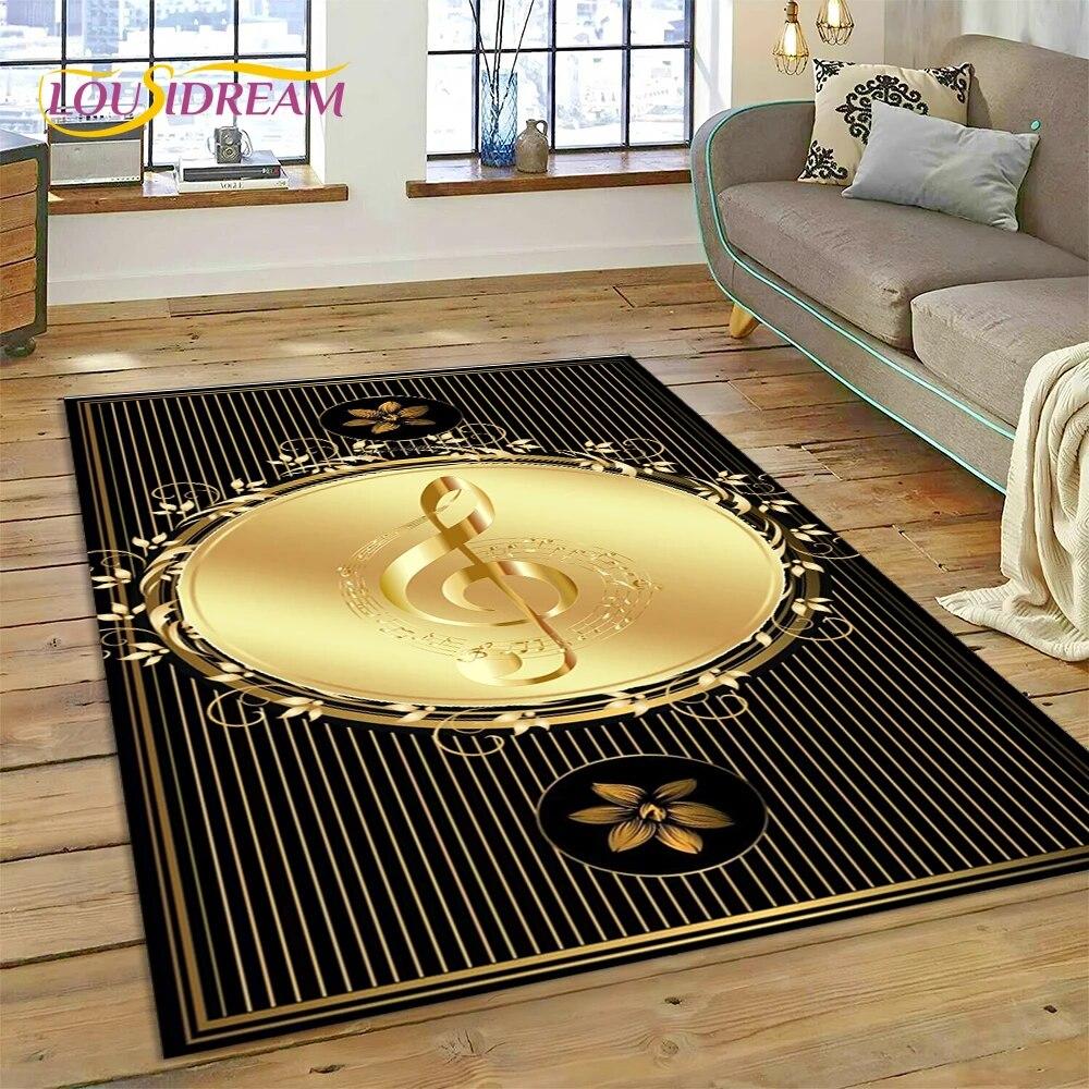 3D Piano Art Creative Musical Note Carpet Rug for Home Living Room Bedroom Sofa Doormat Decor,Child Area Rug Non-slip Floor Mat