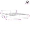 Bed Frame with Headboard Black Oak Effect 200 x 200 cm