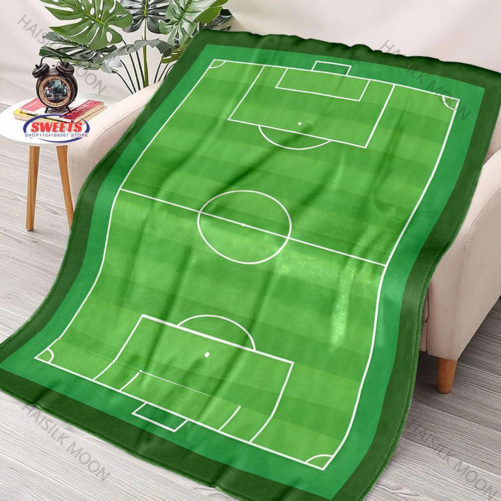 6 Sizes Football Stadium Sports Themed Print Blanket Children's Room Living Room Sofa Personalized Decorative Shawl Blanket Gift