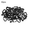 50Pcs Plastic Curtain Hooks Smooth Sliding Rustproof Easy Installation Mosquito Netting Curtain Rings Multi-Functional Hooks