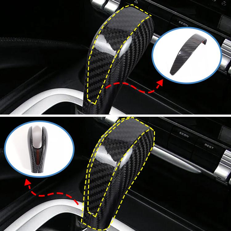 Real Carbon Fiber Center Console Gear Shift Knob Decor Cover for Porsche Cayenne 2004-2007 Interior Protective Trim
