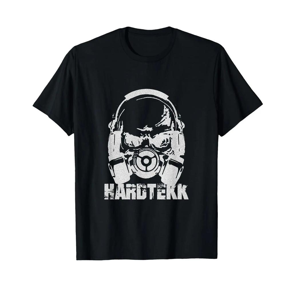 Hardtekk Gas Mask Hardcore Rave Speedcore Tekkno Festival T Shirt black s vintage Washed graphic homme fashion Men Versatile