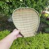 Bamboo Weaving Winnowing Basket for Washing Rice and Vegetables, Draining, and Drying - Handmade Green Bamboo Strips for Home and Restaurant Use