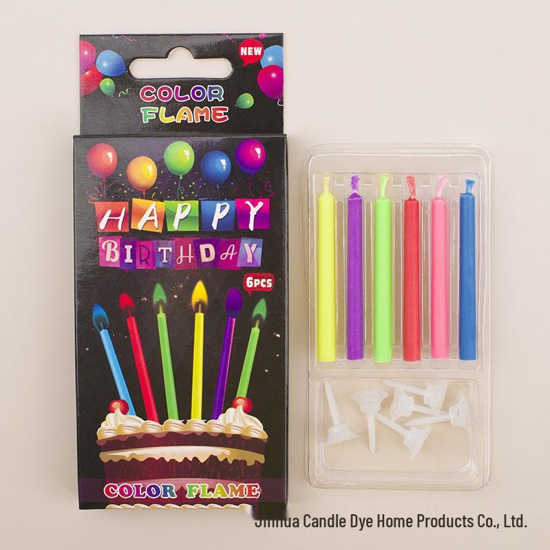 Color Flame Birthday Candles - Creative, Festive Atmosphere for Cakes and Parties