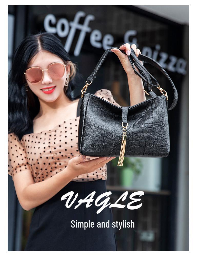Soft Leather Tassel Crossbody Bag 2025 - Women's Fashion PU Shoulder Tote Bag