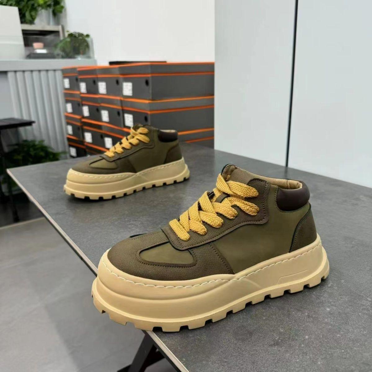 

Men s High-Top Martin Boots: Spring/Summer 2025 Casual Fashion, Versatile, Warm, Height-Increasing Ankle Shoes 44 - Consider size up for wide feet