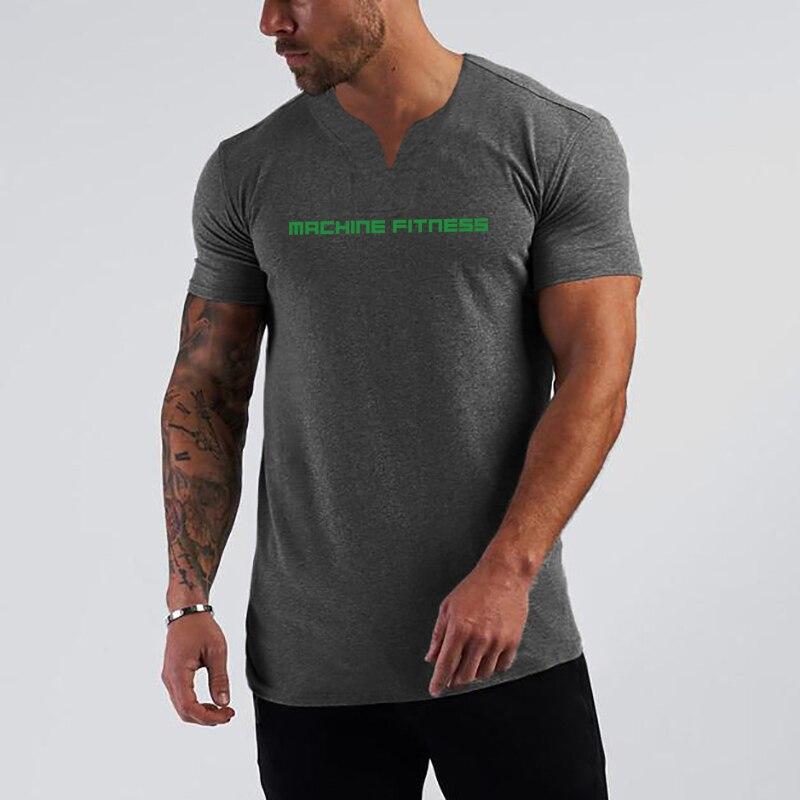 Do The Work  Muscleguys Brand Fashion Breathable V Neck Mens Slim Fit Gym Sports Casual Summer Bodybuilding Fitness Short Sleeve T Shirt