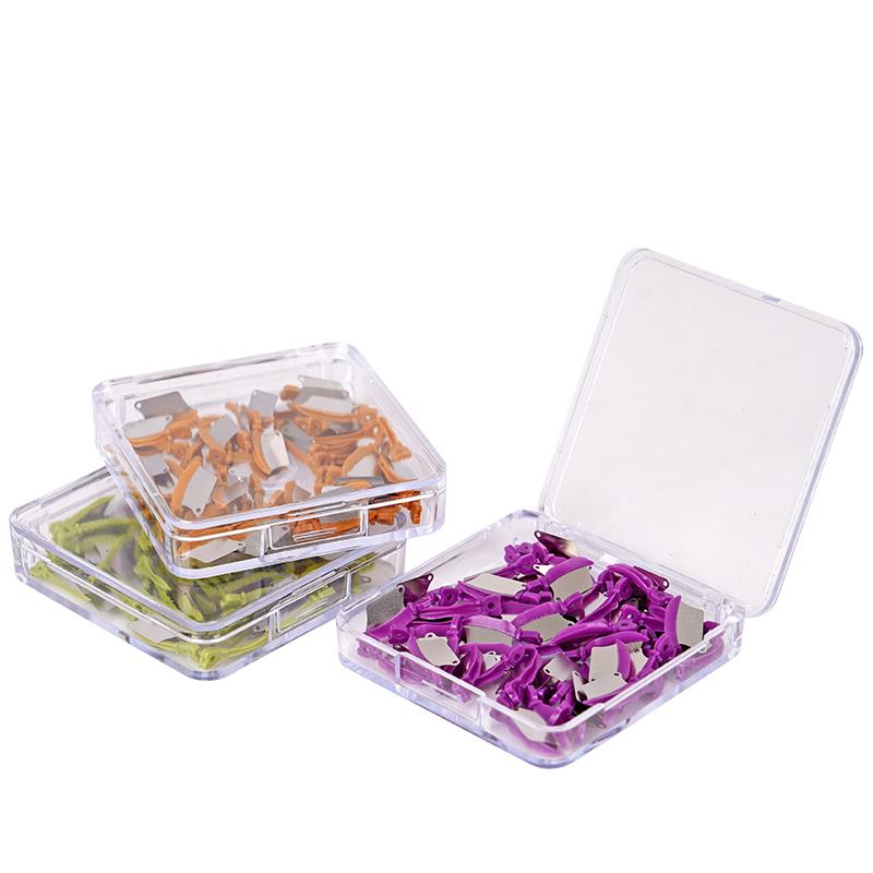 50Pcs Dental Prime Teeth Interproximal Plastic Fender Wedge With Steel Matrix Protect Gingiva Blades S M L