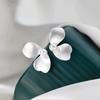 925 Silver Vintage Earrings For Women Simple Flower Pearl Earring Jewelry Prevent Allergy Party Accessories Gift