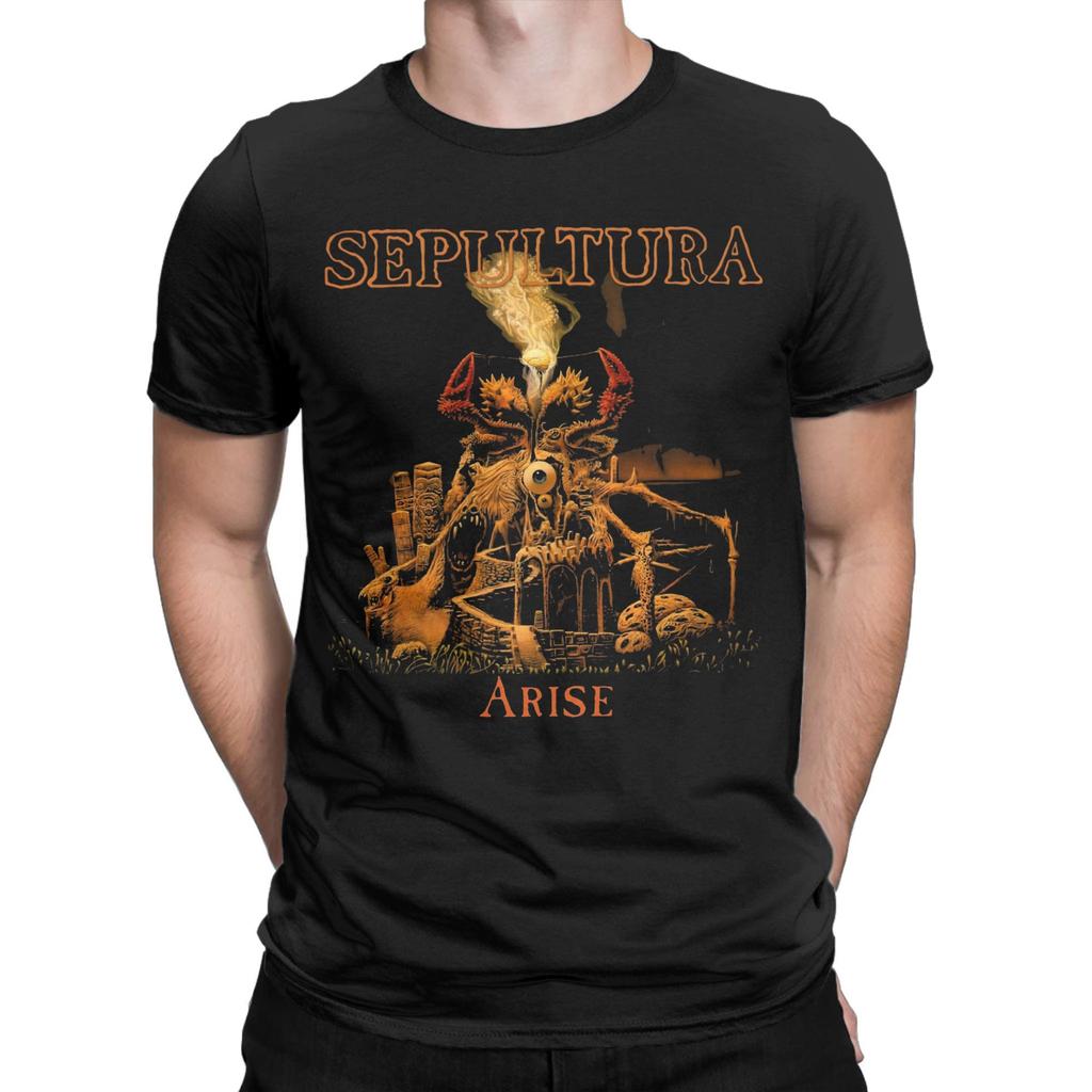 Sepultura T-Shirt for Men  Humor 100% Cotton Tee Shirt Crewneck Short Sleeve T Shirts Plus Size Tops