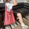 Stylish Plaid Wool Tote Bag For Casual Chic Commuting Versatile Shopping Use