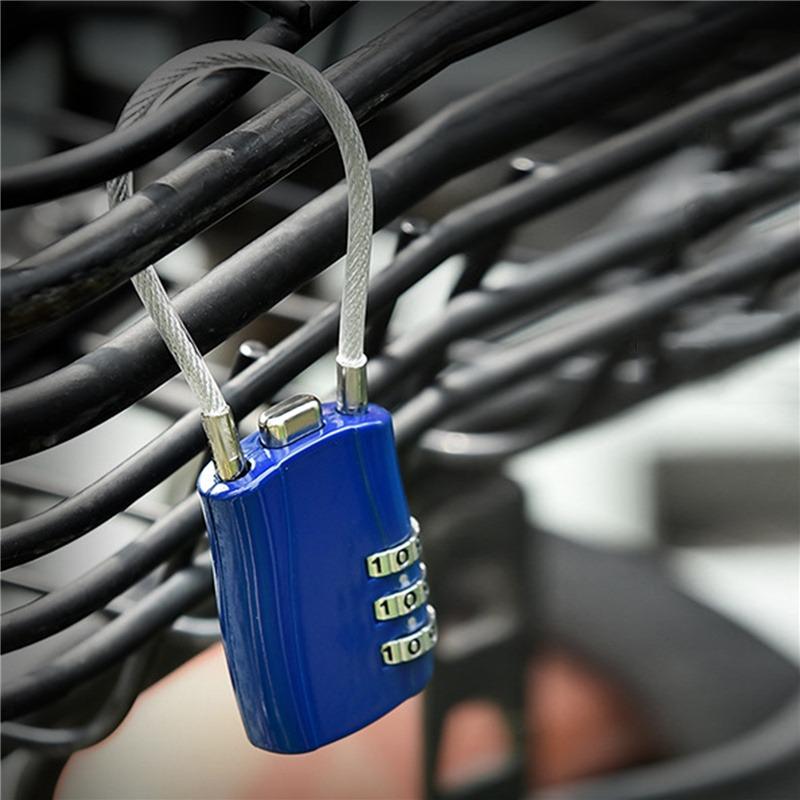 1Pcs 3 Digit Combination High Security TSA Customs Lock Helmet Lock For Backpack Trolley Case Luggage Suitcase Password Padlock