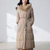 Fashion Woman Parkas Winter Long Coats Hooded Thick Warm Overcoat Women's Jackets With Belt