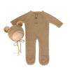 Newborn Knit Mohair Bear Romper & Hat Set