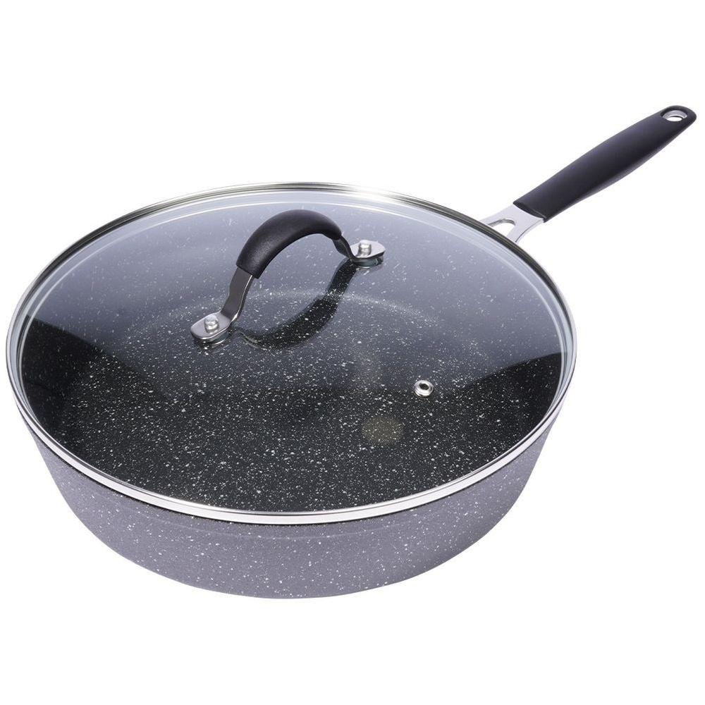 Granite Non-Stick Frying Pan with Lid 28cm