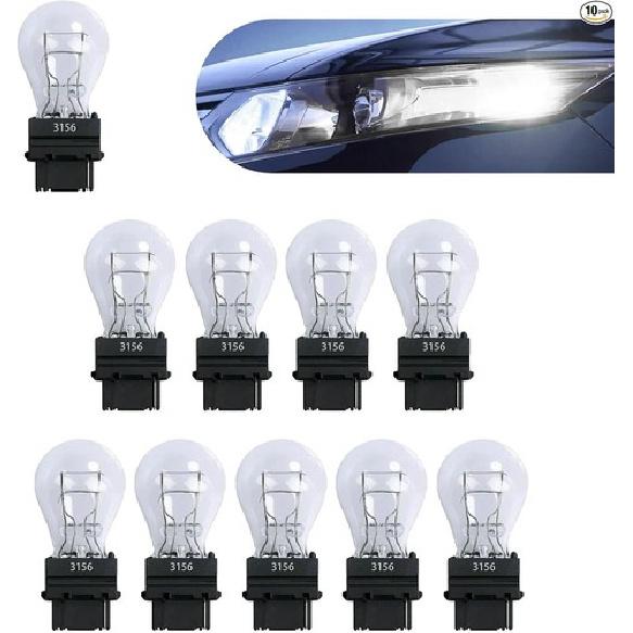 Brake Light Bulb Tail Light Bulbs Car trument Light Bulb, 10 Pack White 3156