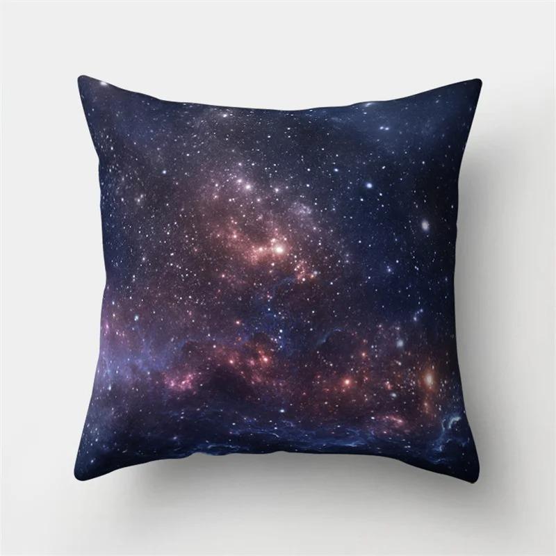 Office Living Room Home Pillowcase Starry Sky Planet Pattern Pillowcase Car Ornaments