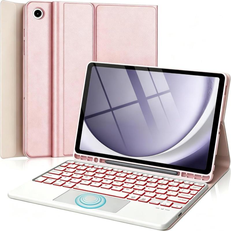 Compatible Bluetooth Keyboard and Backlit Protective Case for Samsung S10FE/S9/S8 Tablet and S11 Ultra.