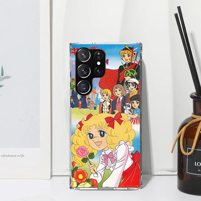 Anime Candy Phone Case For Samsung Galaxy S25 S24 S23 S22 Ultra S21 FE S20 Plus S10 + S10E Art Fundas Back Cover S24 S23 S22 S21