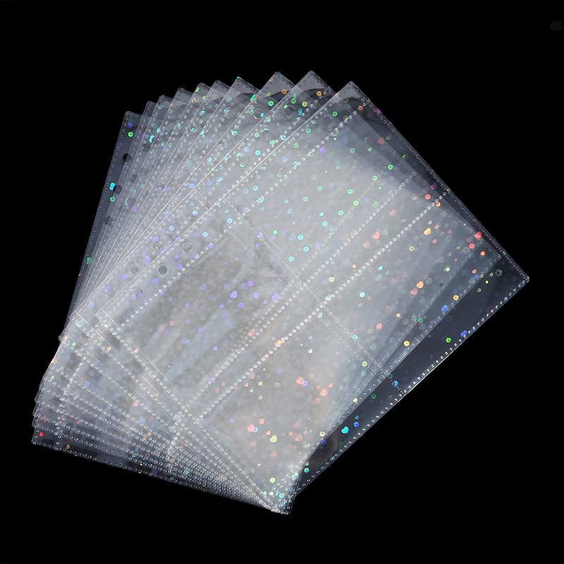 10 Stück Fotoalbum Innenseiten A5 4 Fächer Star-Chasing Binder Fotokartenhalter Einlage Idol Karten Sammelbuch Innenseite