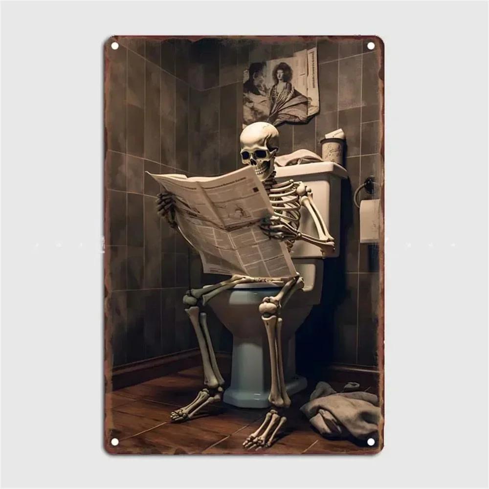 Lustiges Toilette Metallgemälde Blechschild Retro Bild Vintage Korrosion Plakette Brett Man Cave Café Bar Kino Badezimmer Wanddeko