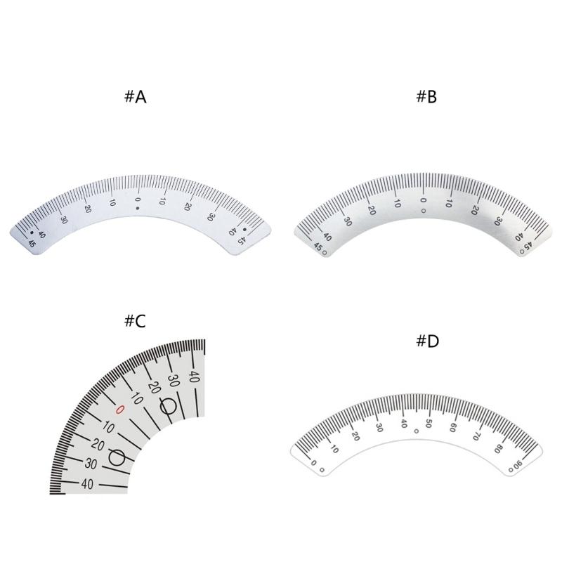 Small Protractor Milling Machine Part Angles Plate Scale Ruler 45 Degree Angles Ruler Measuring Gauging Tool Caliper