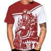 Summer Round Neck 3D Firefighter Print Top Fashionable Casual Short Sleeved Men's T-shirts