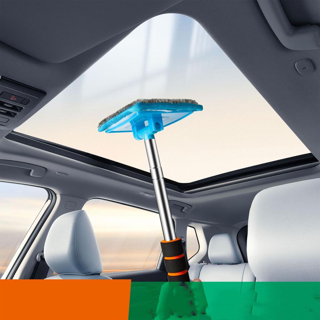 Car Windshield Cleaning Brush Aluminum Alloy Microfiber Car Window Cleaner Retractable Car Windshield Washer for Car