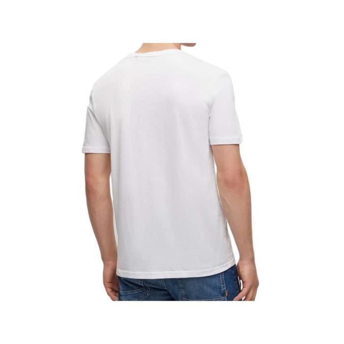 T Shirt Boss - Homme Boss - Jersey - Boss White - Cotton - Clothing Boss