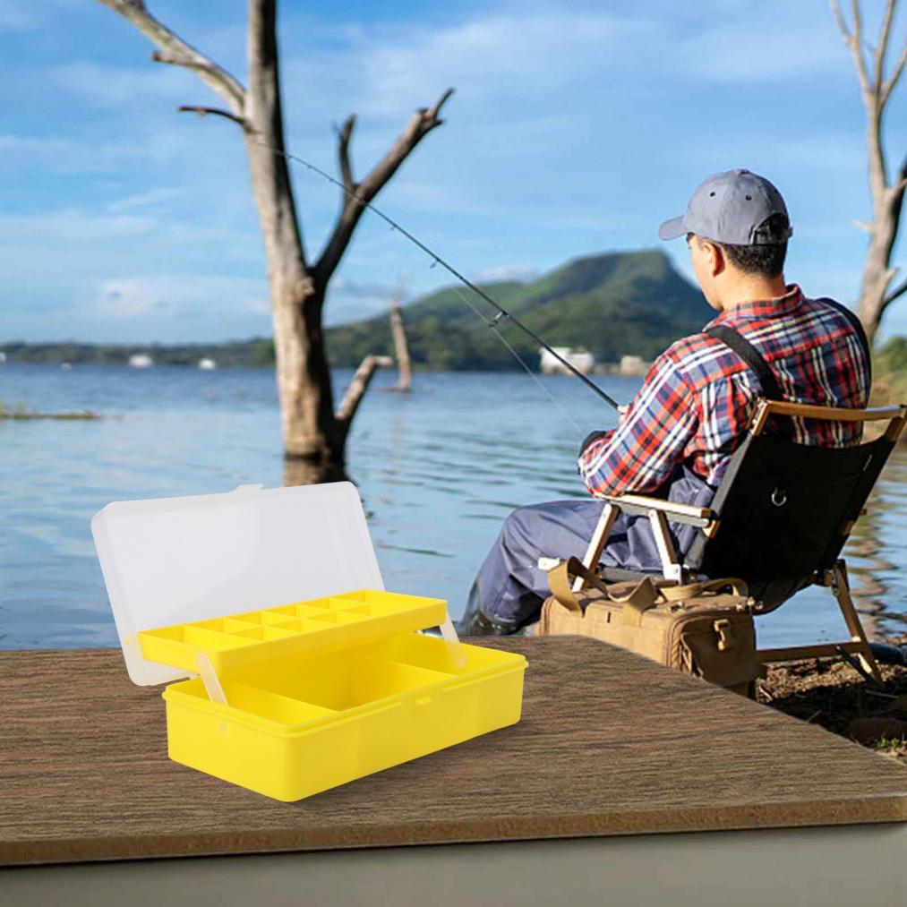 Two Layer Fishing Box with Multi Compartment Design for Efficient Storage