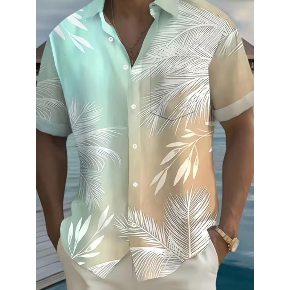 

Men s Coconut Tree Pattern 3D Print Shirt Button Up Shirt Casual Shirt Summer Shirt Short Sleeve Daily Vacation Clothing 8XL бежевий