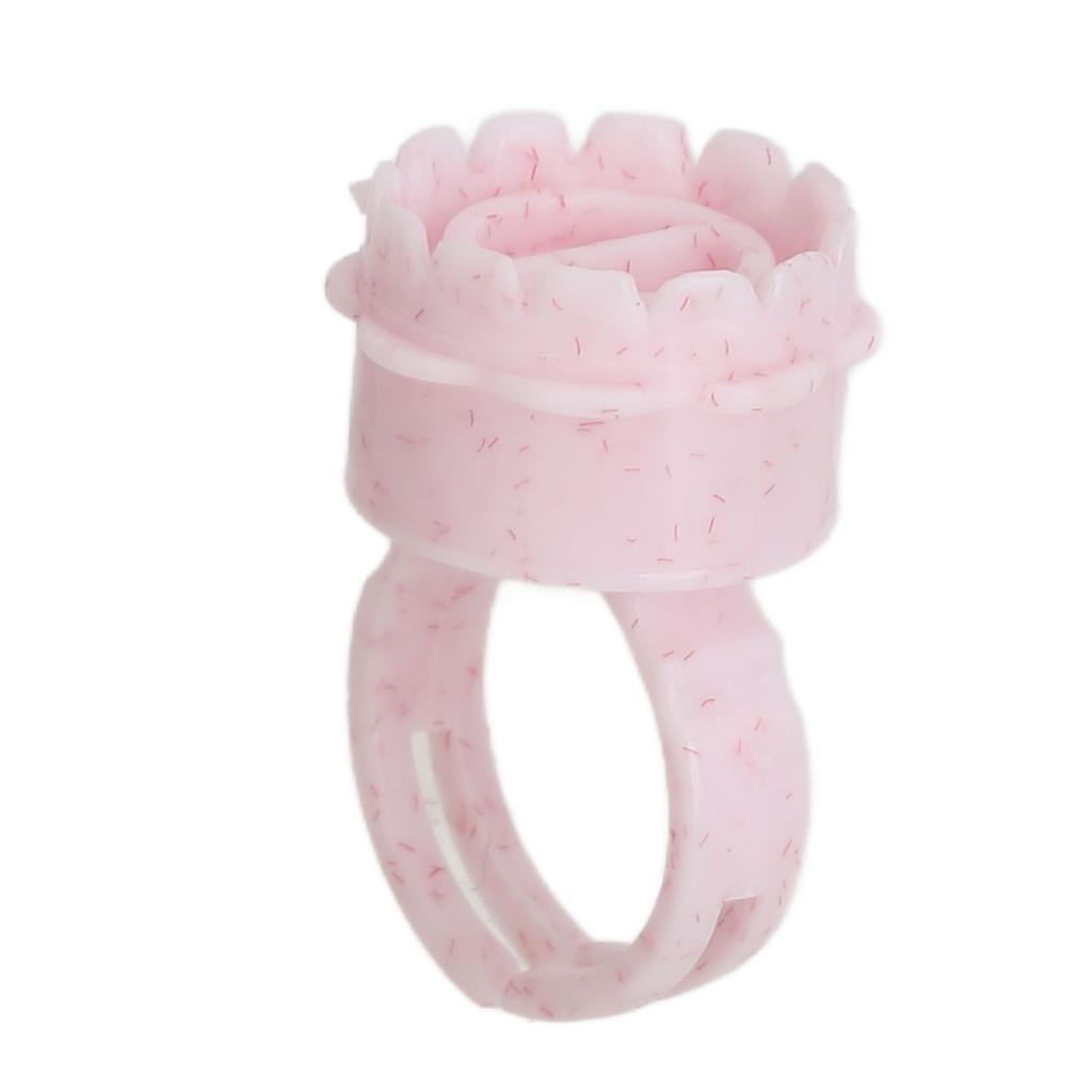 50pcs Ink Ring Cups Disposable Adjustable Lash Glue Holder Rings for Eyelash Extension