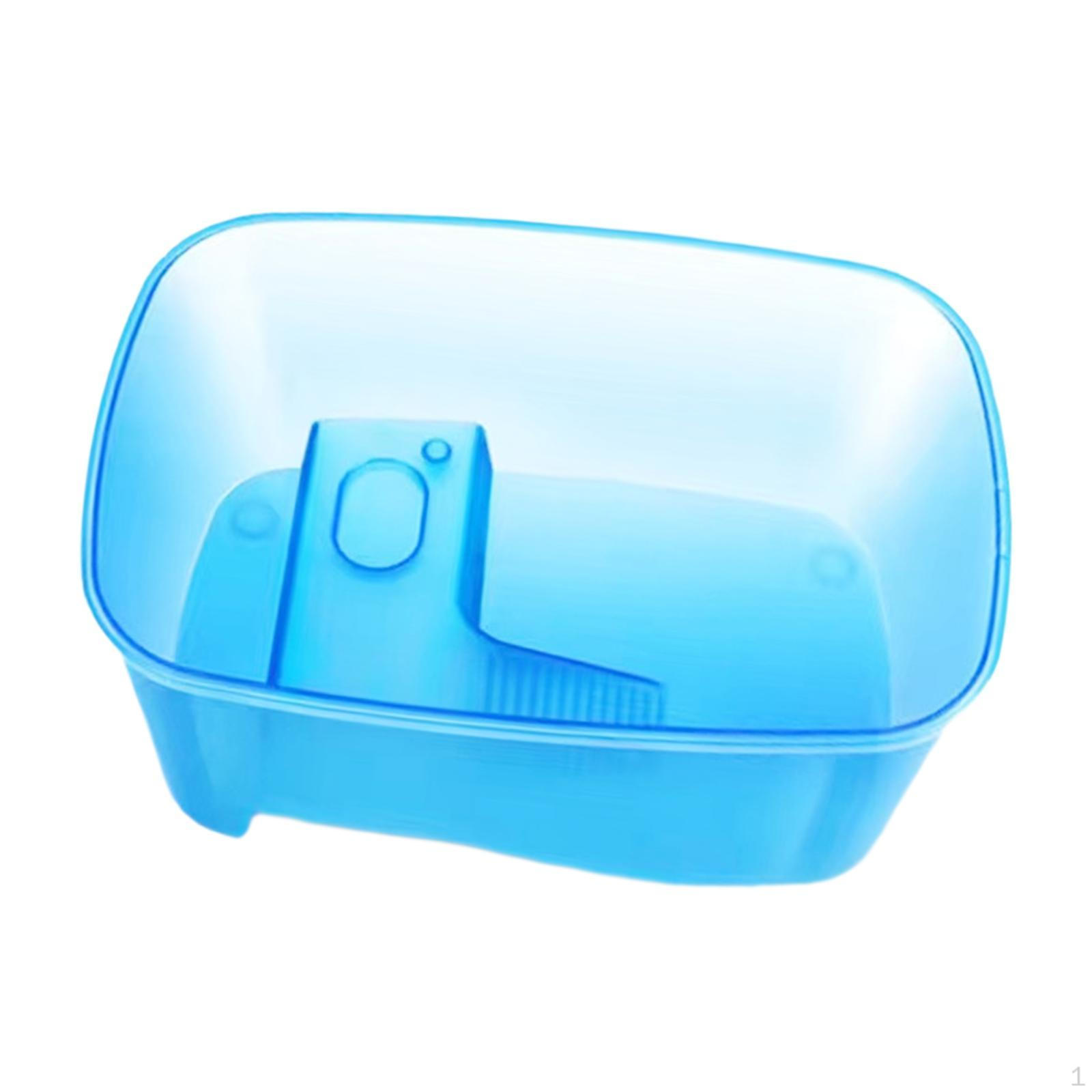 

Бак для купания черепах с пандусом для купания, универсальный ящик для разведения живых черепах-крабов S Blue