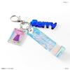 Aurora Tape Keychain with Acrylic Oshare Majo Love and Berry Charm, (Berry)