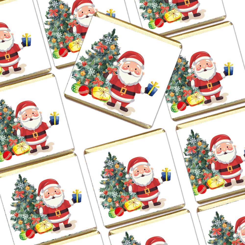 50/100pcs Customized Christmas Candy and Chocolate Packaging, Christmas and New Year Party Decorations, Holiday Gift Packaging