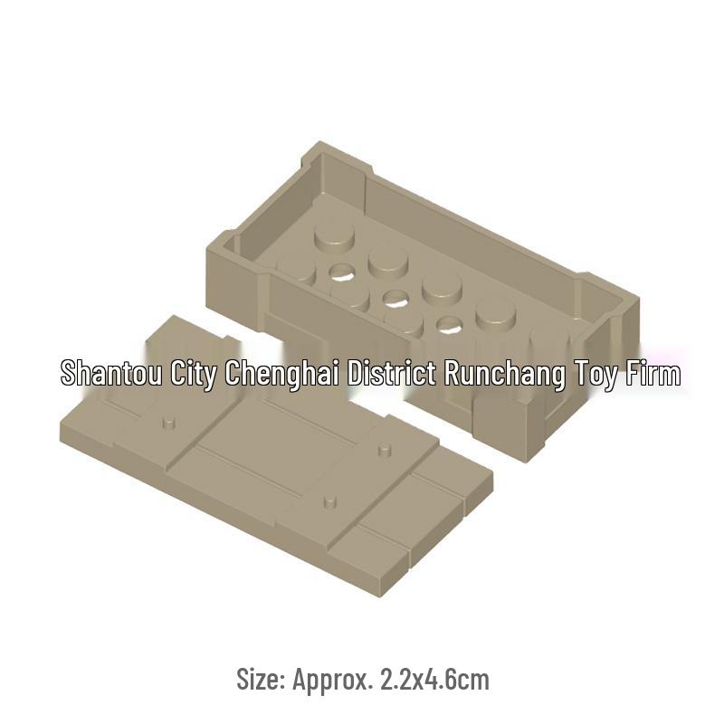 Military Scene Building Block Accessories: Small Particle Weapon, Ammunition, and Supply Boxes