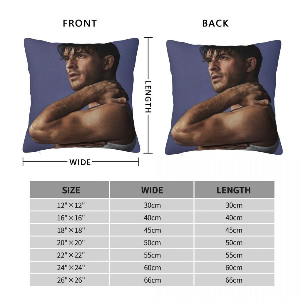 Jonathan Bailey Pillowcase Double-sided Printing Polyester Cushion Cover Decorative Throw Pillow Case Cover Seat Zippered