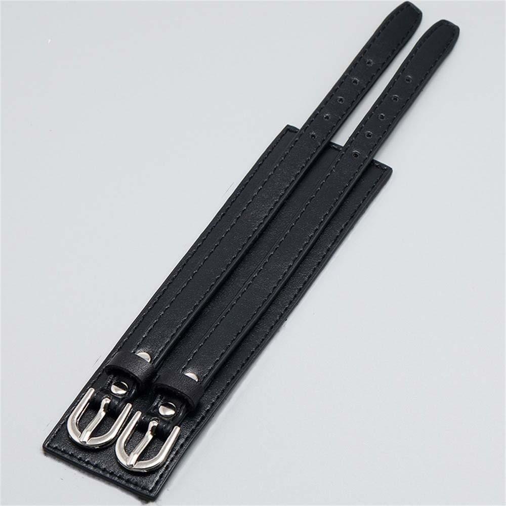 Armlet Double-Row Belt Design Bangle Euro-American Style Wrist Jewelry Dual-Strap Leather Bracelet Detachable Geometric