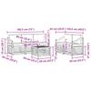 Outdoor Sofa Set 6 Pcs Natural and Anthracite Solid Acacia Wood