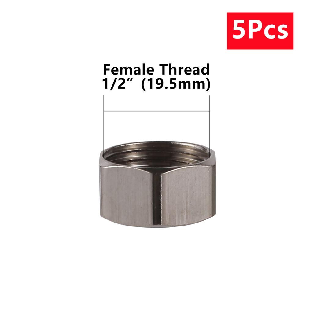 Garden Water Pipe End Connector Plastic and Stainless Steel 1/2'' 3/4'' 1'' Male/Female Thread End Cap PVC Tube Sealing Fittings