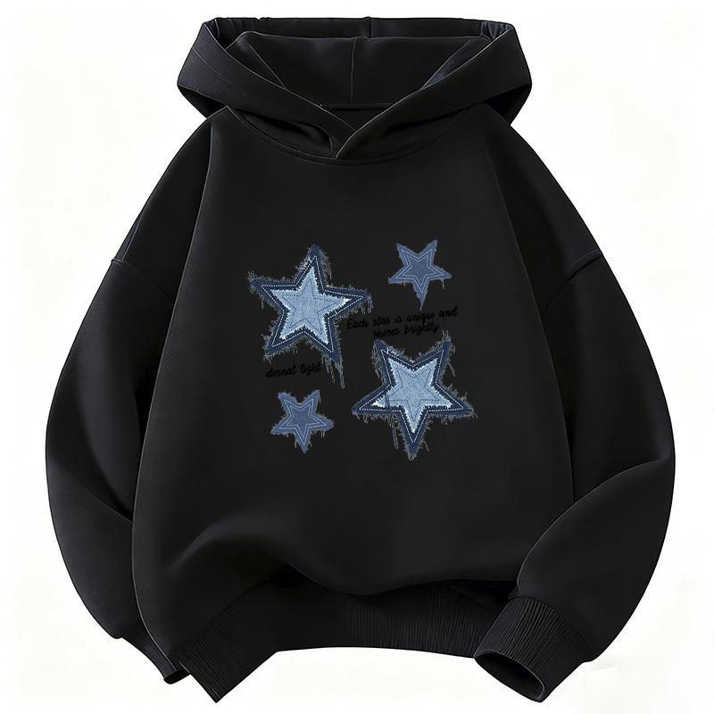 Streetwear Star Printed Hoodie Children's Sweatshirt Cute Hip Hop Hoody for Boys Girls Autumn Winter Casual Hoodies