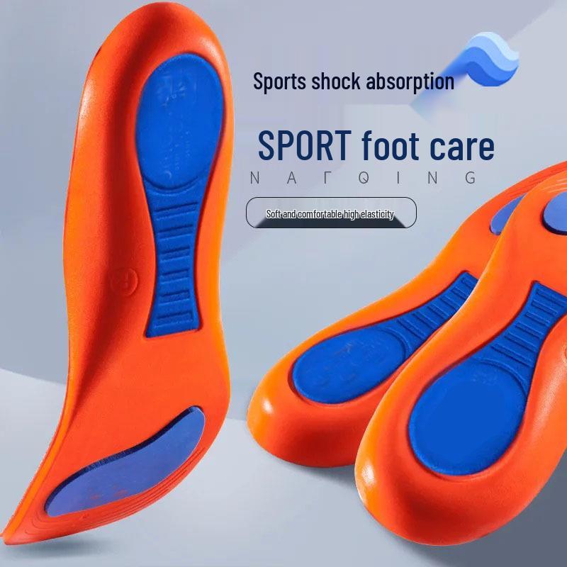 High-Elastic Shock-Absorbing Insoles for Men's and Women's Shoes - Ideal for Summer Military Training and Sports