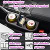Car Cup Holder Expander & Seat Gap Filler - PU Leather Cover with Stitching, Multifunctional Front Seat Organizer, for Car Truck Van, Holds Large