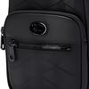 Lacoste Logo Zipper Closure Mixed Material Shoulder Crossbody Bag Men Bags Black NH4399MR-000
