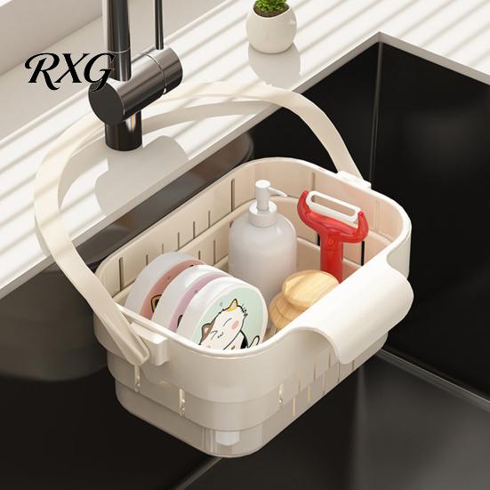 Quick Drying Kitchen Gadget Hanging Sink Drain Basket, Foldable Stretchable Colander, Space Saving Food Basket Strainer, Multi-functional Faucet