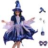 Children's Clothing Girls' Cosplay Witch Costume Performance Dress  Gown  Set