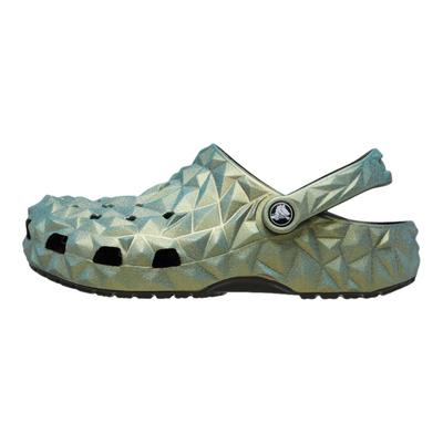 Geometrische Einfarbige Clogs Unisex-Schuhwerk Grün 209841-001